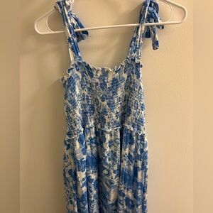 THML blue floral maxi dress